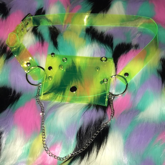 Mini Transparent Chain Belt Fanny Waist Coin Bag - Picture 4 of 8